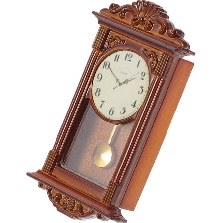 Mini House Pendulum Clock Vintage Style Pendulum Clock Simulation Pendulum Clock Model Ornament