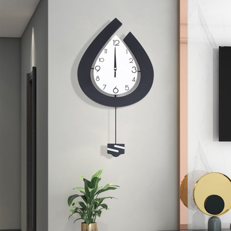 Miumaeov Modern Large Wall Clock Living Room Pendulum Silent Decorative Clock Bedroom