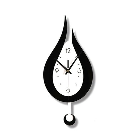 Modern Water Dropping Design Wall Clock Creative Acyrlic Pendulum Clock for Home Bedroom Living Room Office Decoration