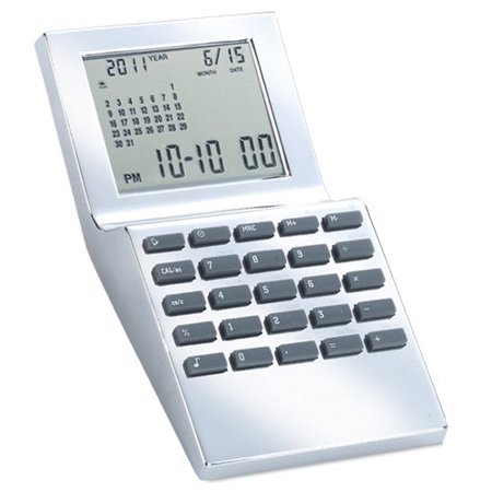 Natico World Time Alarm Clock with Calcuator, Calendar and Currency Converter (10-WT1350)