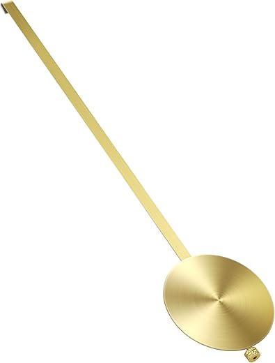 NiHome Quartz Wall Clock Pendulum Replacement Aluminum Traditional Mechanical Clock Pendulum Retro Clock Pendulum Replacement High Gloss Clock Pendulum (Gold)