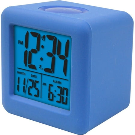 OTEMRCLOC 70905 Soft Blue Cube LCD Alarm Clock