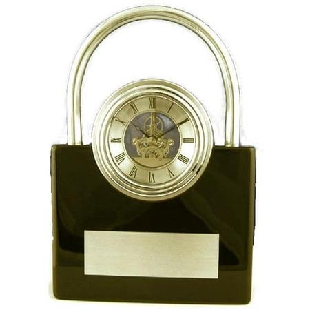 Padlock Skeleton Mantle Clock