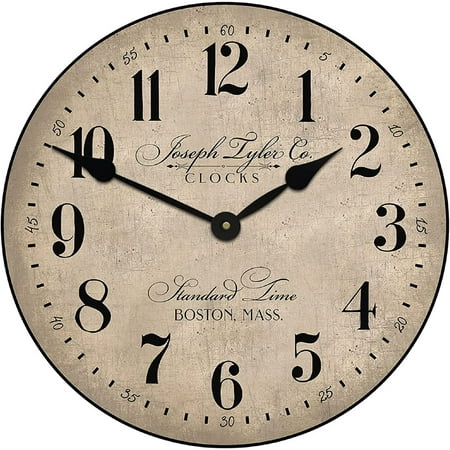 Prescott Parchment Wall Clock | Beautiful Color, Silent Mechanism, Made in USA