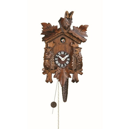 Quarter call cuckoo clock with 1-day movement Three leaves TU 621 nu