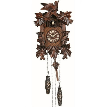 Quartz Cuckoo Clock 5 leaves, 3 birds, with music SC Q 92/9