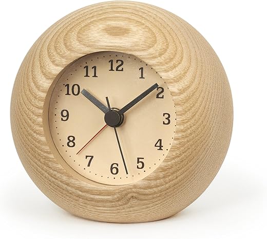 Remnos LA13-12 NT Lemnos Analog Alarm Clock, Rest, Natural Color Wood