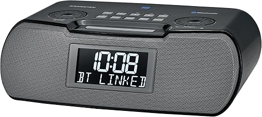 Sangean RCR-20 FM-RDS (RBDS) AM / Bluetooth / Aux-in / USB Phone Charging Digital Tuning Clock Radio with Battery Backup, Black