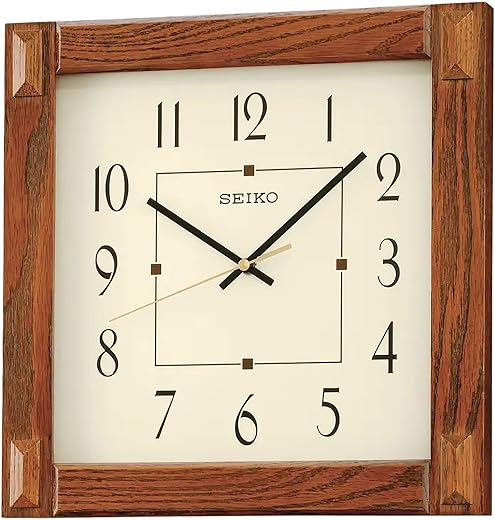 Seiko CLOCK (Model: QXA469BLH) , Brown