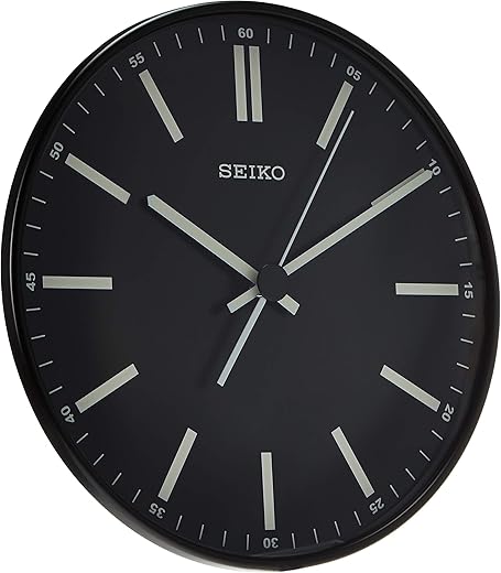 Seiko Clock (Model: QXA521JLH) , White, 12 x 12 x 1.75 Inch