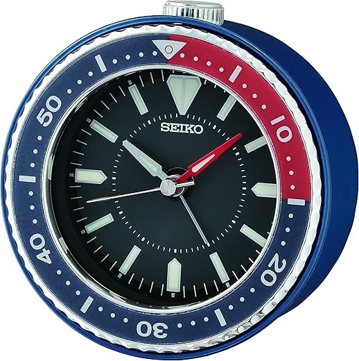 Seiko Mai Heritage Alarm Clock, Classic Blue