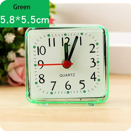 Small Battery Operated Analog Alarm Clock, Travel Clock,Quieter Bedside Clocks for Bedrooms Bathroom Shelf Desk