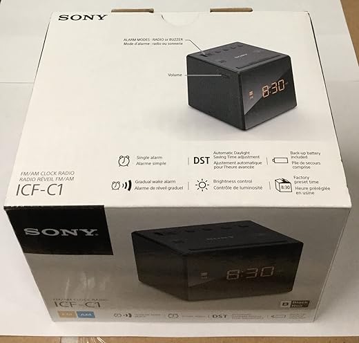 Sony ICF-C1 - Clock radio - 100 mW -CLOCK RADIO BLK NON CD