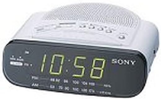 Sony ICF-C212 FM/AM Clock Radio with Full Power Back-up (White)