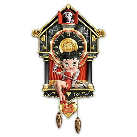 The Bradford Exchange Sculpted Betty Boop Cuckoo Clock with Lights and Sound