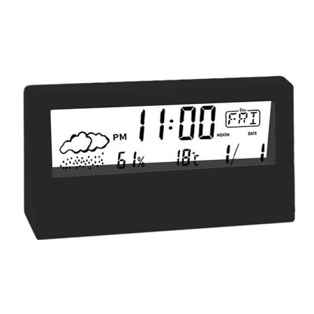 Thermo-Hygrometer Clock Creative Weather Display Electronic Alarm Clock