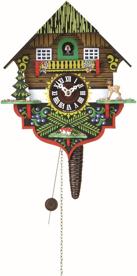 Trenkle Quarter Call Cuckoo Clock with 1-Day Movement Black Forest House TU 618