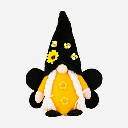 TWCTUWEN Festival Handmade Spring Yellow And Black Doll For Kitchen Tiering Tray Farmhouse Party Vintage Ornament Set Vintage Christmas Ornament Target Ornament Strength Ornament Special Christmas