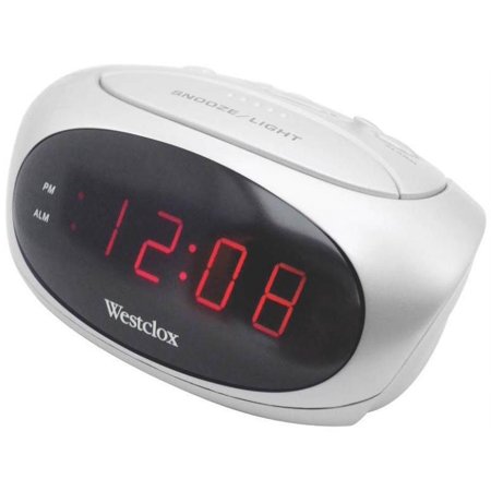 Westclox 70044B LED Alarm Clock, White