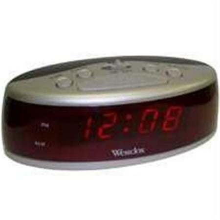 Westclox Clo Led Alarm Black Case Red Readout