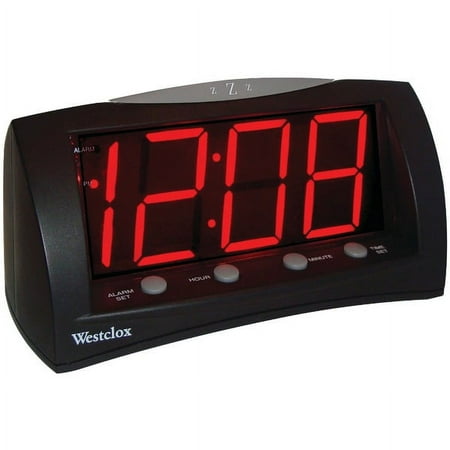 Westclox LED Alarm Clock, 66705A Black