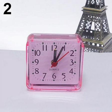 ZTGD Bed Travel Mini Portable Compact Square Quartz Beep Table Silent Alarm Clock