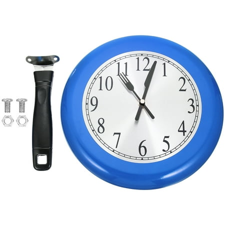 10inch Metal Frying Pan Wall Clock - Battery Operated Non-Ticking Quartz Clock for Kitchen Home Decor