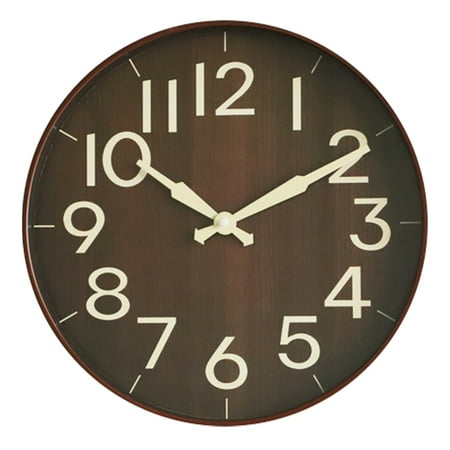 12-inch wood-like wall clock brushed creative watch modern simplicity