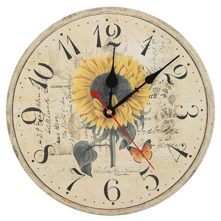 12' Colorful Retro Style Silent Non-Ticking Quartz Wall Clock - Home Decor (#4)