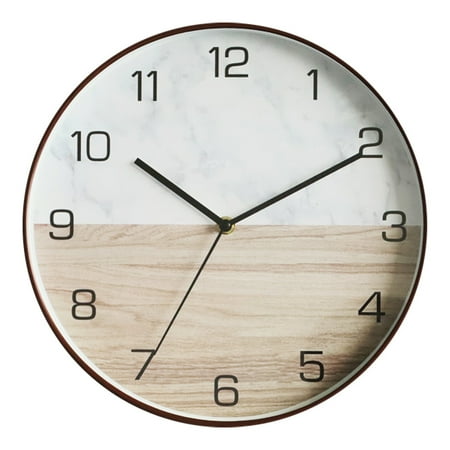 12 inch wood like wall clock brushed creative watch modern simplicity