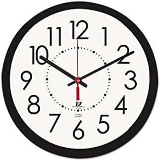 14.5 Round Electric Wall Clock, 5' Cord, Plastic Case, Black