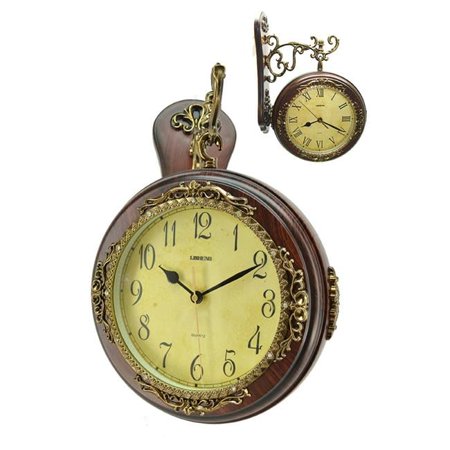 18 x 13 in. Double-Faced Hanging Wall Clock