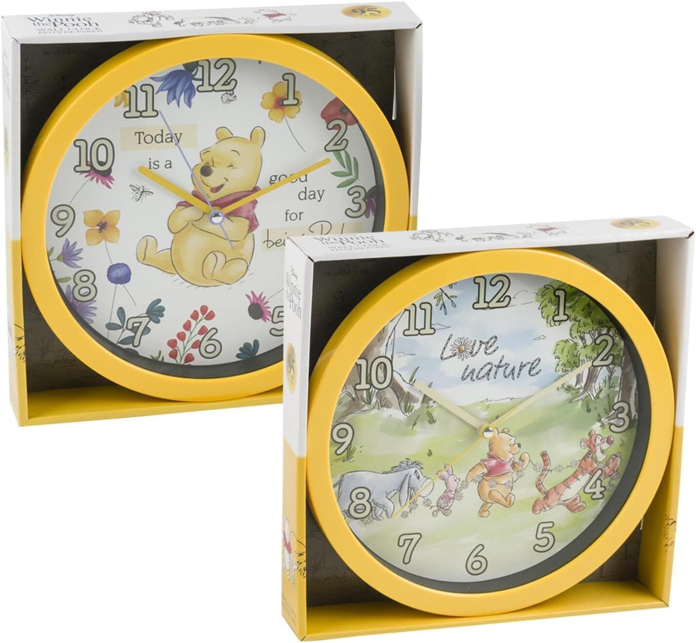 1 Pc Winnie The Pooh Clock Office Home Wall Decor 10 Inches - Style May Vary