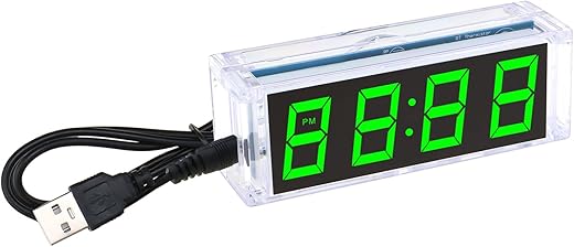 1 Set DIY Electronic Alarm Clock Soldering Practice Project 4 Digit Digital Clock DIY Kit DIY Electronic Clock Kit Multifunctional Digital Clock Assembly