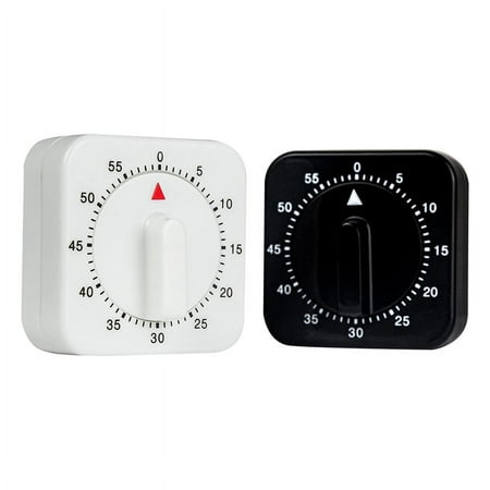 2-Pack Square 60 Mechanical Kitchen ,Chef Cooking Clock with Loud Alarm,