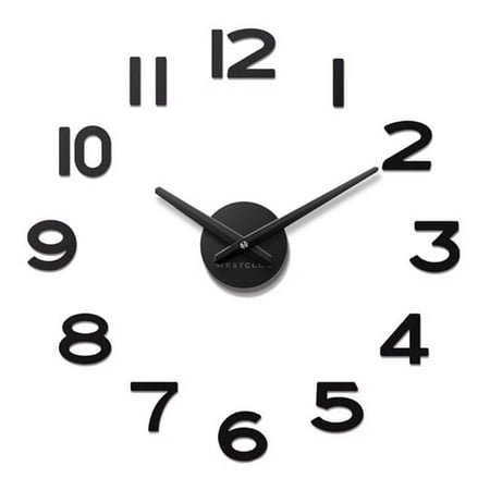 20 x 20 in. Indoor Modern Plastic Analog Wall Clock, Black