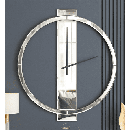 23 Wall Clock Decorative Large Clock for Living Room Decor Modern Mirror Clock Wall Decor for Office Bedroom Fireplace Decor