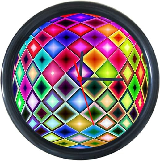 295113 Color Checker Optical Illusions Wall Clock