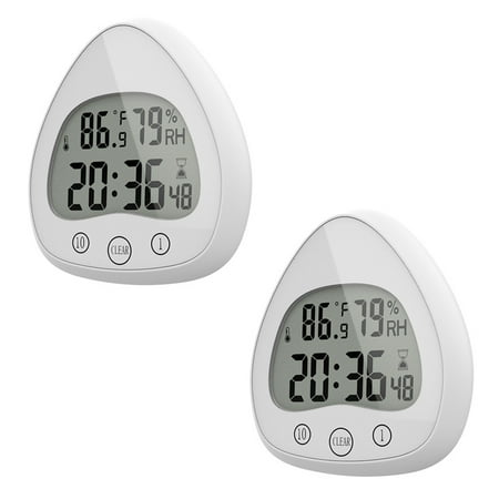 2 innovative new heart shaped bathroom clocks lcd temperature and humidity digital display alarm clocks