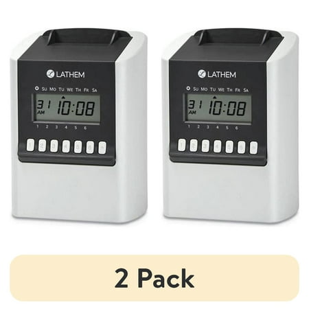 (2 pack) 700E Calculating Time Clock White