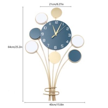 25inch Height Balloon Bouquet Metal Wall Clock Art Hanging Sculpture Home Decor