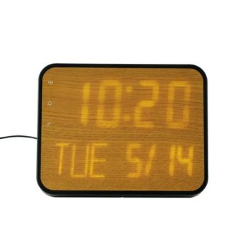 Better Homes & Garden Brown Indoor Rectangular Digital Wall or Tabletop Clock