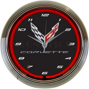 CORVETTE C8 NEON CLOCK – 8CORV8