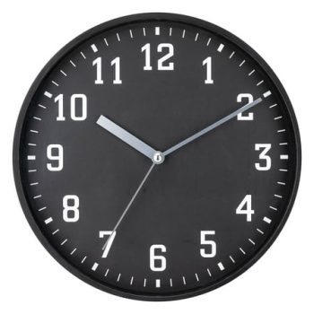 Gyedtr 10inch Wall Clock - Black Kitchen Wall Clocks Battery Operated,Small Silent Non-Ticking,ABS Clock Decorative for Bathroom,Living Room,Office,Bedroom Clearance