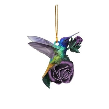 Hangs Suncatcher Rose Hummingbird Hanging Pendant Sun Catch Gardening Acrylic Artifact Pendant Ornament Living Room Bedroom Office Home Decoration