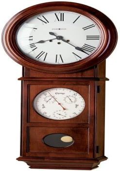 Howard Miller Ada Wall Clock II 549-405 – Windsor Cherry Home Decor, Mechanical Key-Wound Single Chime Movement