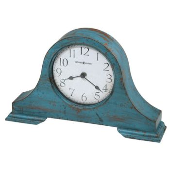 Howard Miller Tamson Worn Teal Finish Wood Quartz Mantel Clock #Q-GM22179