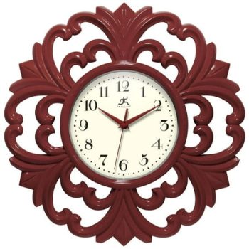 Infinity Instruments Wisteria 15.5 Wall Clock - Red