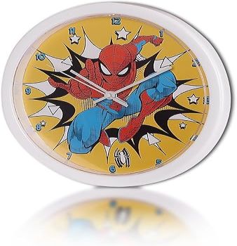 POP Creations Spider-Man Clock | Avengers Clock | Marvel Clock | Superhero Clock - Analog Kids Wall Clock, Spider-Man Room Decor for Boys, (10-inch Marvel Wall Clock)