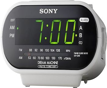 Sony ICF-C318 Dream Machine AM/FM Clock Radio in White